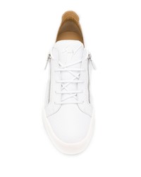 Baskets basses en cuir blanches Giuseppe Zanotti