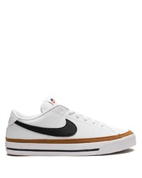 Baskets basses en cuir blanches Nike