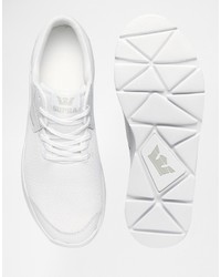 Baskets basses en cuir blanches Supra