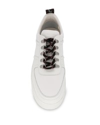 Baskets basses en cuir blanches Bally