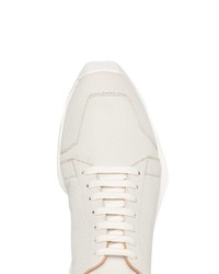 Baskets basses en cuir blanches Rick Owens