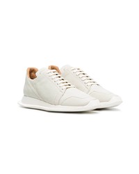 Baskets basses en cuir blanches Rick Owens