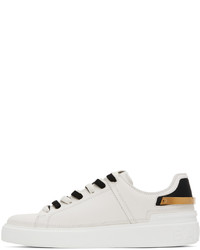 Baskets basses en cuir blanches Balmain