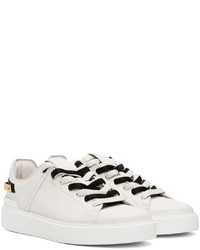 Baskets basses en cuir blanches Balmain