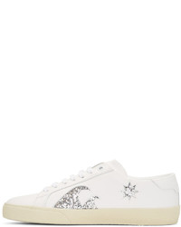 Baskets basses en cuir blanches Saint Laurent