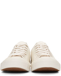 Baskets basses en cuir blanches Converse