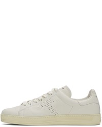 Baskets basses en cuir blanches Tom Ford