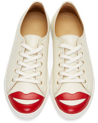 Baskets basses en cuir blanches Charlotte Olympia