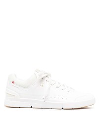 Baskets basses en cuir blanches ON Running