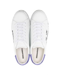 Baskets basses en cuir blanches DSQUARED2