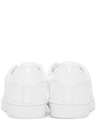 Baskets basses en cuir blanches adidas