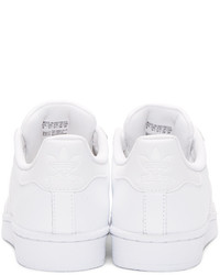 Baskets basses en cuir blanches adidas