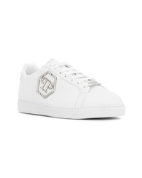 Baskets basses en cuir blanches Philipp Plein