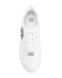 Baskets basses en cuir blanches Philipp Plein