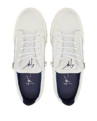 Baskets basses en cuir blanches Giuseppe Zanotti