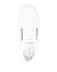 Baskets basses en cuir blanches Emporio Armani