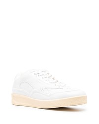 Baskets basses en cuir blanches Jil Sander