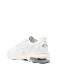 Baskets basses en cuir blanches Premiata