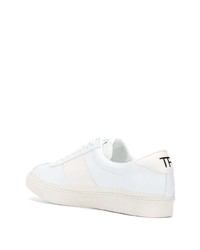 Baskets basses en cuir blanches Tom Ford