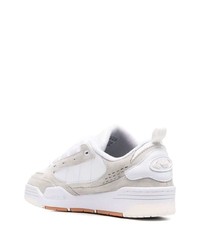 Baskets basses en cuir blanches adidas