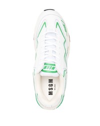 Baskets basses en cuir blanches MSGM