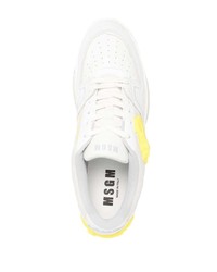 Baskets basses en cuir blanches MSGM