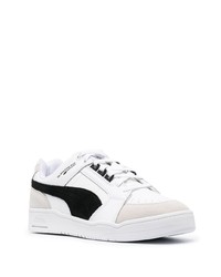 Baskets basses en cuir blanches Puma