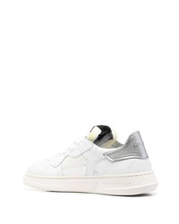 Baskets basses en cuir blanches RUN OF