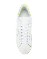 Baskets basses en cuir blanches Philippe Model