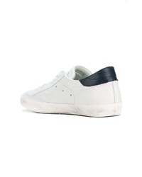 Baskets basses en cuir blanches Philippe Model