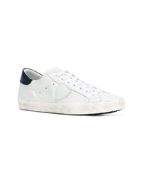 Baskets basses en cuir blanches Philippe Model