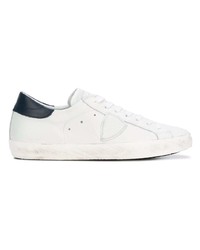 Baskets basses en cuir blanches Philippe Model