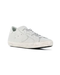 Baskets basses en cuir blanches Philippe Model