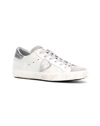 Baskets basses en cuir blanches Philippe Model