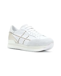 Baskets basses en cuir blanches Hogan