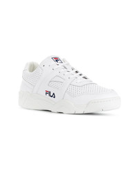 Baskets basses en cuir blanches Fila