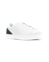 Baskets basses en cuir blanches Emporio Armani