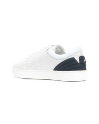 Baskets basses en cuir blanches Emporio Armani