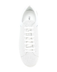 Baskets basses en cuir blanches Emporio Armani