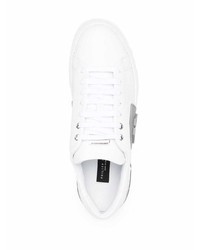 Baskets basses en cuir blanches Philipp Plein