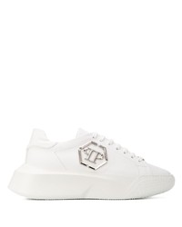 Baskets basses en cuir blanches Philipp Plein