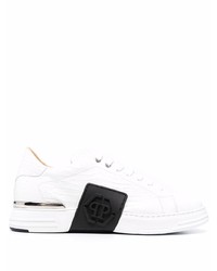 Baskets basses en cuir blanches Philipp Plein