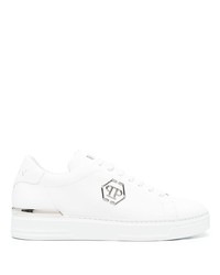 Baskets basses en cuir blanches Philipp Plein