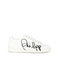 Baskets basses en cuir blanches Philipp Plein