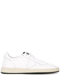 Baskets basses en cuir blanches Philippe Model