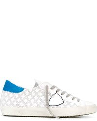 Baskets basses en cuir blanches Philippe Model