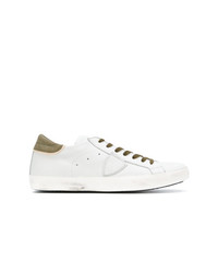 Baskets basses en cuir blanches Philippe Model