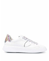 Baskets basses en cuir blanches Philippe Model Paris