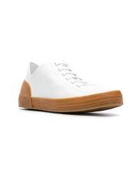 Baskets basses en cuir blanches Del Carlo