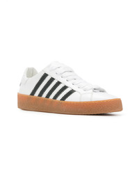 Baskets basses en cuir blanches DSQUARED2